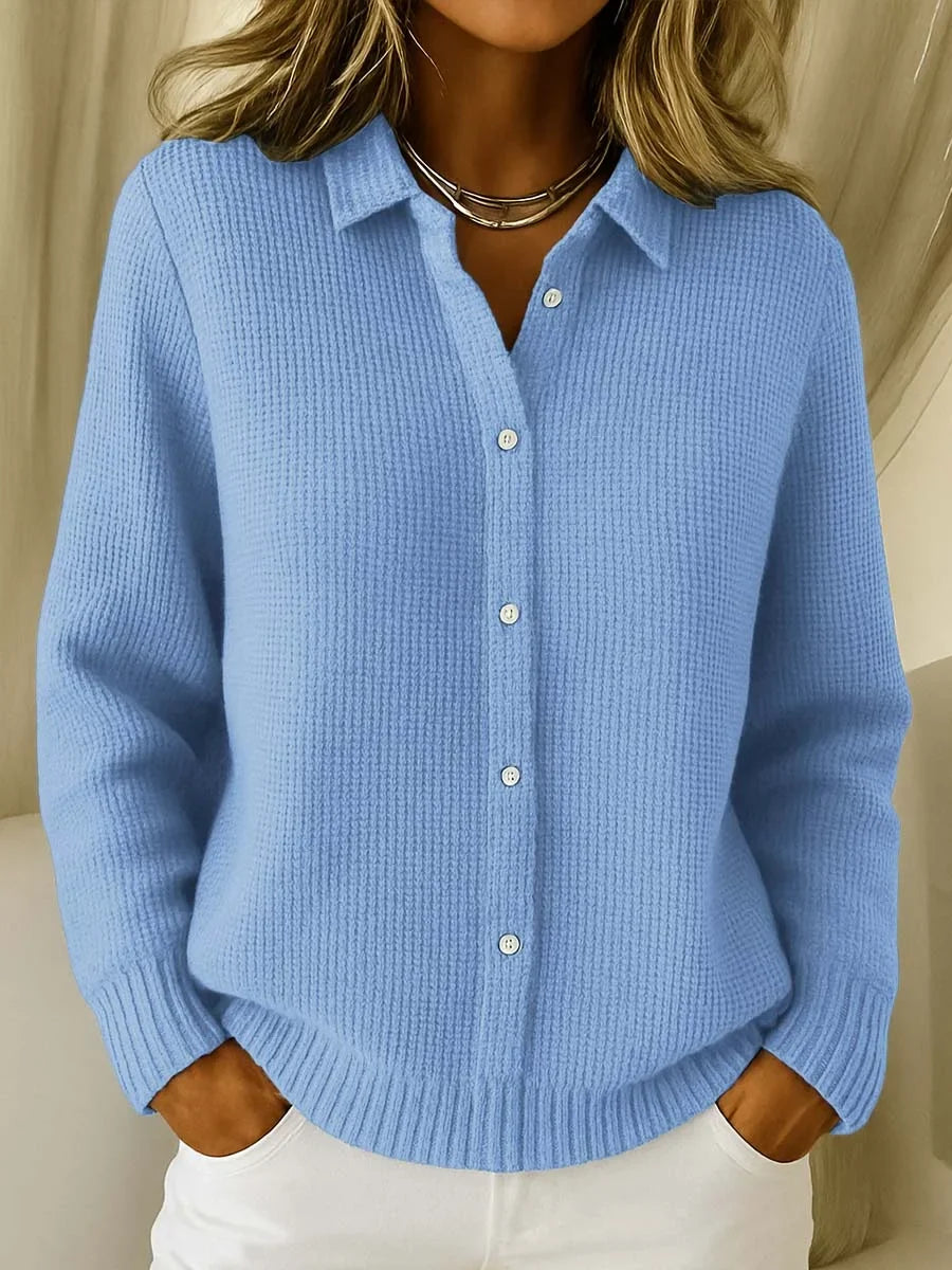 Danuta™ | Dzianinowy sweter z kołnierzykiem